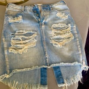 One Teaspoon Wilde 2020 Denim Pencil Skirt Fits 24